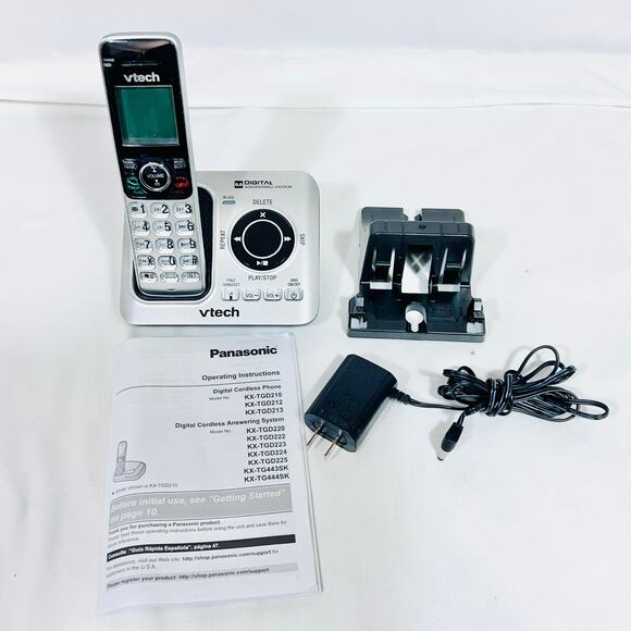 VTech Cordless Phone Backlit Display Keypad Model CS6629 Answering Machine Used - Picture 2 of 9